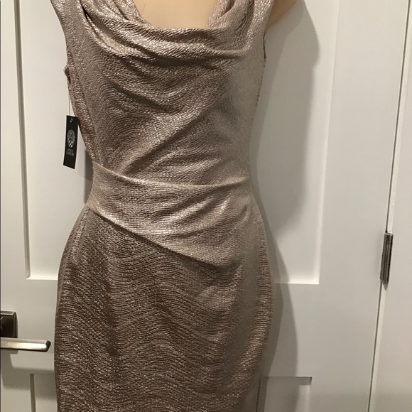 NWT Vince Camuto Gold Dress - Picture 1 of 4